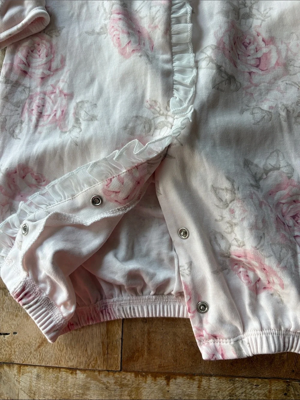 NWOT Edgehill Collection Girls Pink Floral Gown 0-6m